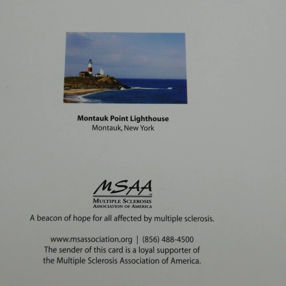 Lot of 5 Lighthouse Note Cards With Envelopes Blank Montauk Point Conimicut MSAA